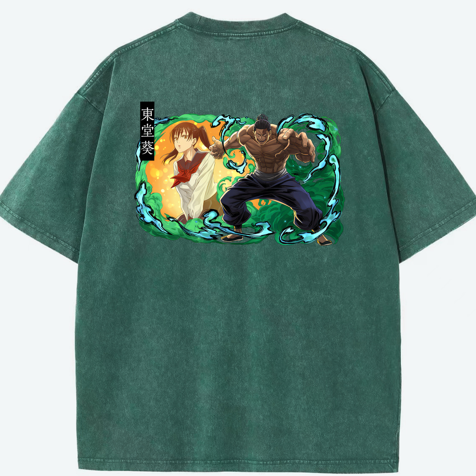 （画像用） 呪術廻戦 Jujutsu Kaisen 綿100% ヴィンテージ風 半袖Tシャツ（背面プリント）